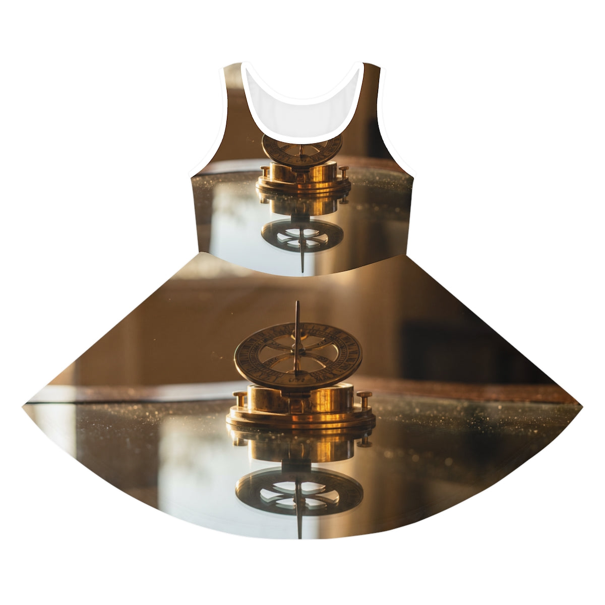 Vintage Brass Sundial Girls' Sundress