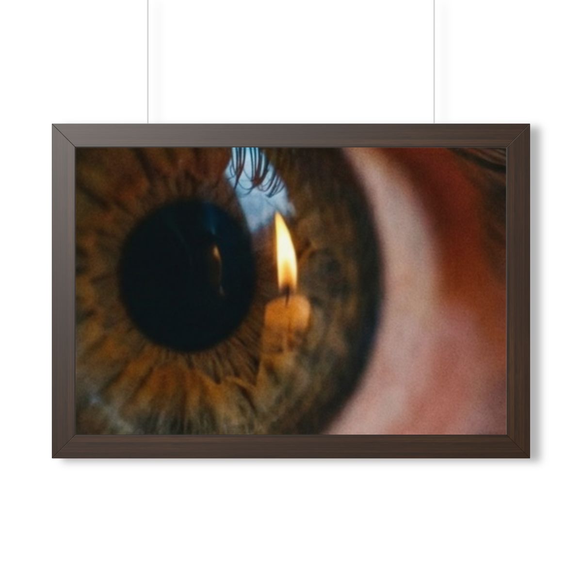 Framed Horizontal Poster - Amber Iris Reflection Fine Art......
