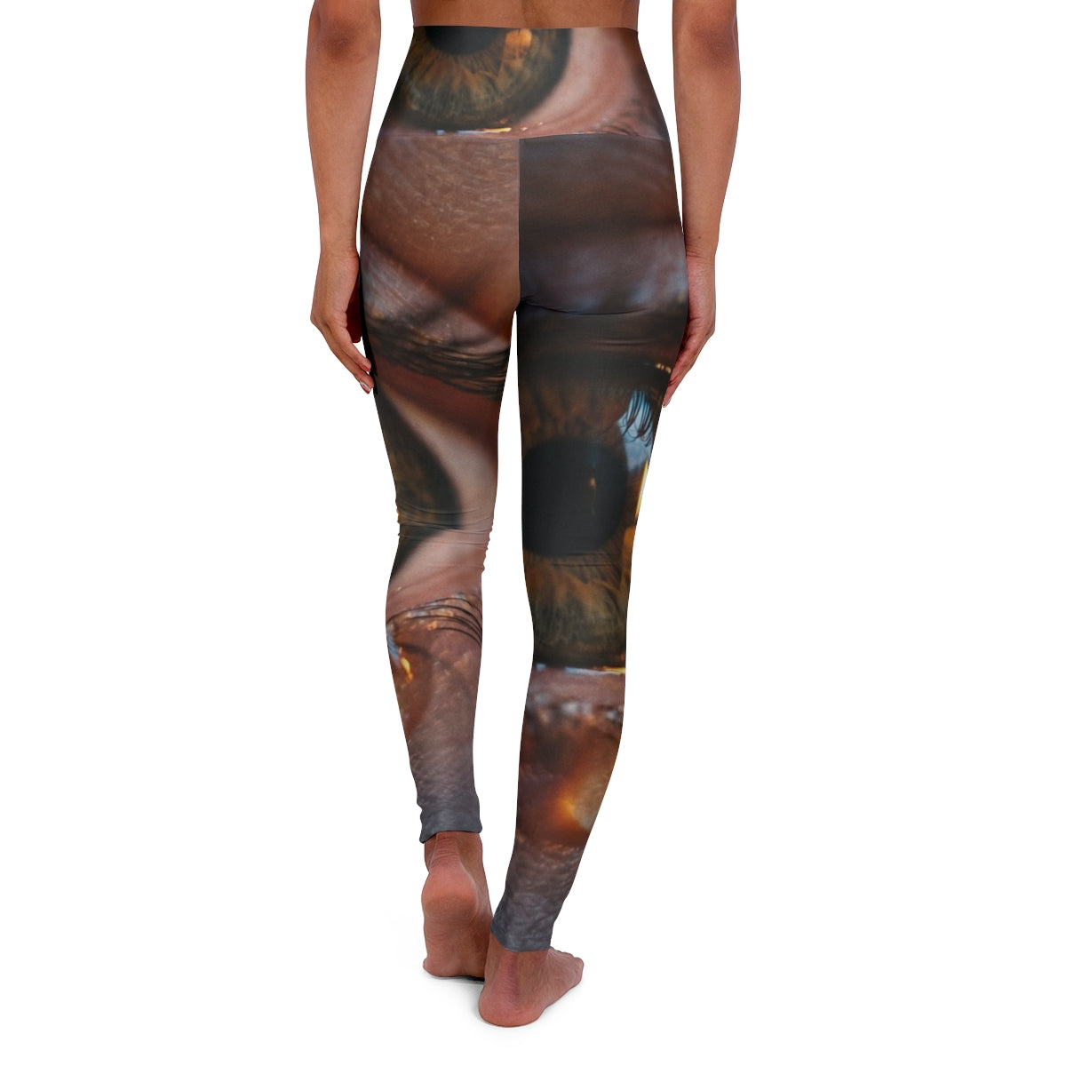 High Waisted Yoga Leggings - Amber Iris Reflection Fine Art...