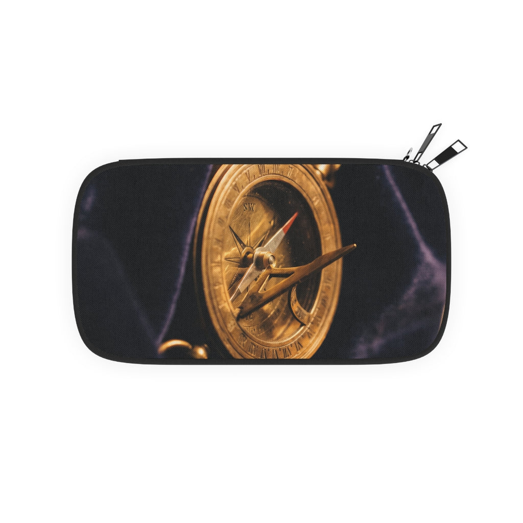 Vintage Brass Sundial Compass Passport Wallet