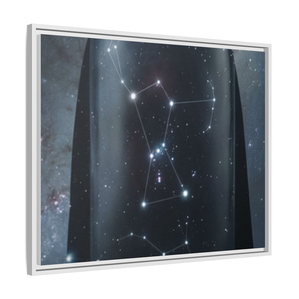 Framed Matte Canvas - Cosmic Sentinel — White / 1.25" (10×8, 12×9, 14×11, 16×12, 20×10, 18×12, 20×16, 24×16, 24×18, 36×12, 24×20, 32×16, 30×20, 30×24, 32×24, 48×16, 36×24, 48×24, 40×30, 60×20, 48×32, 60×30 & 60×40)