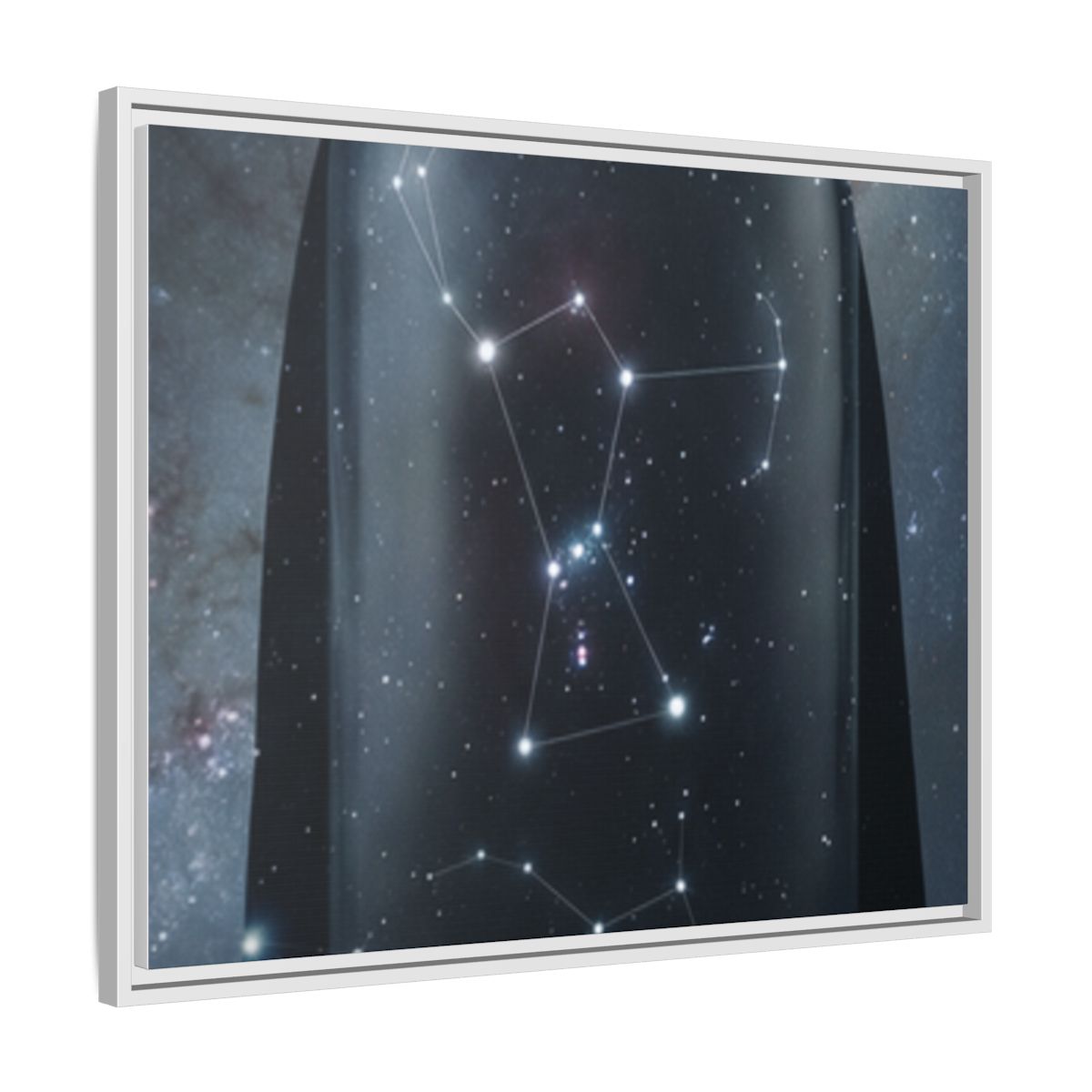 Framed Matte Canvas - Cosmic Sentinel — White / 1.25" (10×8, 12×9, 14×11, 16×12, 20×10, 18×12, 20×16, 24×16, 24×18, 36×12, 24×20, 32×16, 30×20, 30×24, 32×24, 48×16, 36×24, 48×24, 40×30, 60×20, 48×32, 60×30 & 60×40)