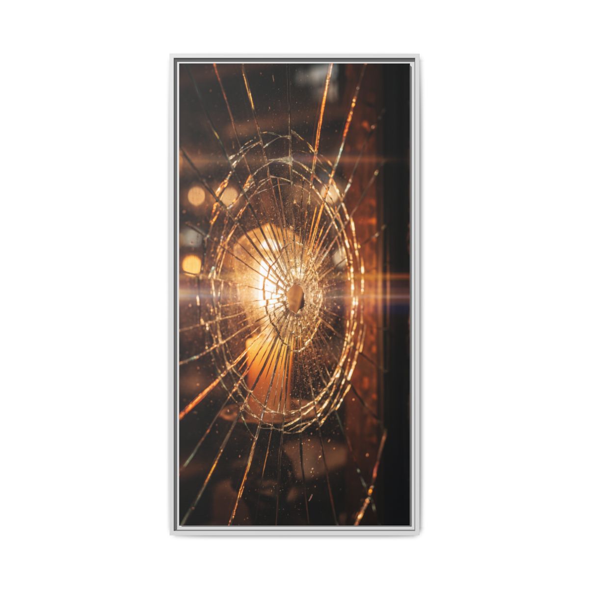 Framed Matte Canvas - Shattered Glass