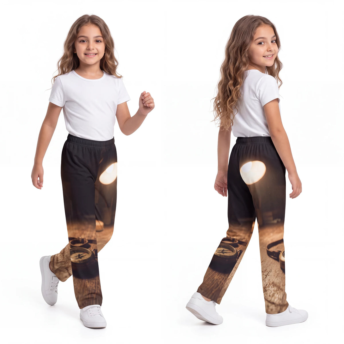 Kids Lounge Pants with Vintage Brass Compass