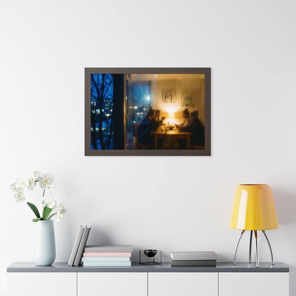 Framed Horizontal Poster - Twilight Gathering — Walnut... |...