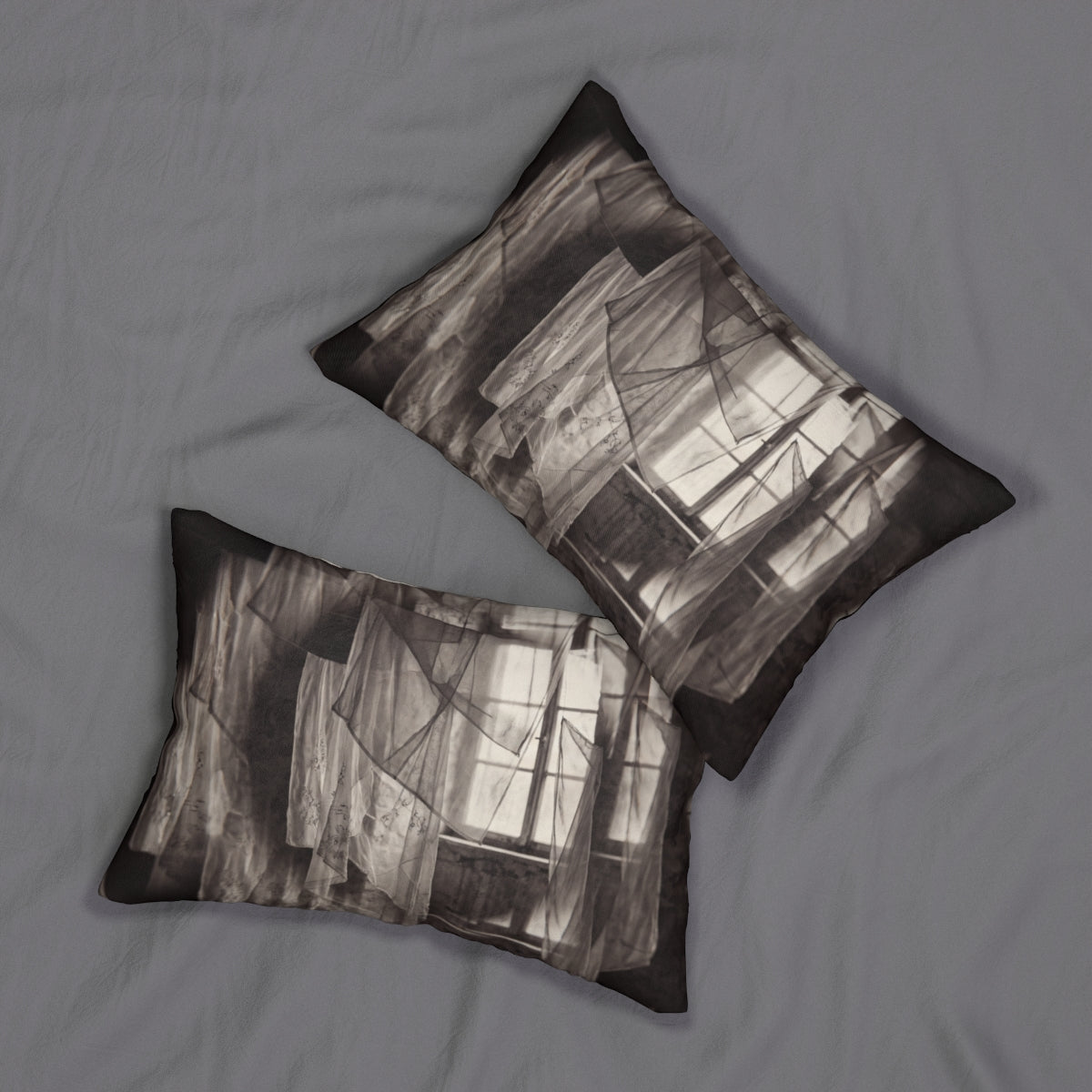 Spun Polyester Lumbar Pillow - Spectral Veils | Echovira...