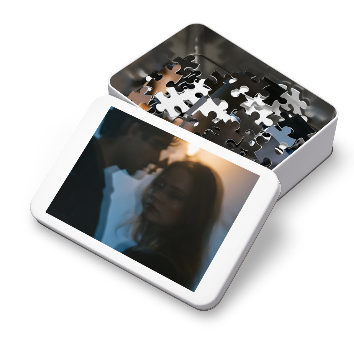 Jigsaw Puzzle with Tin - Midnight Shadow Puzzle - Cozy... |...