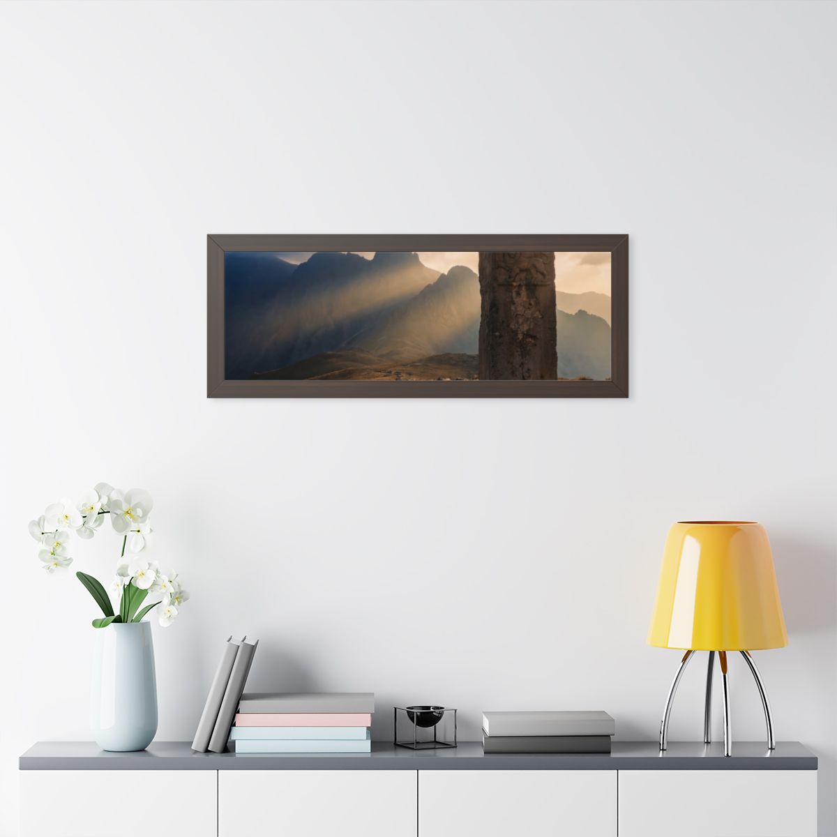 Framed Horizontal Poster - Mystic Monolith Ancient Persian...