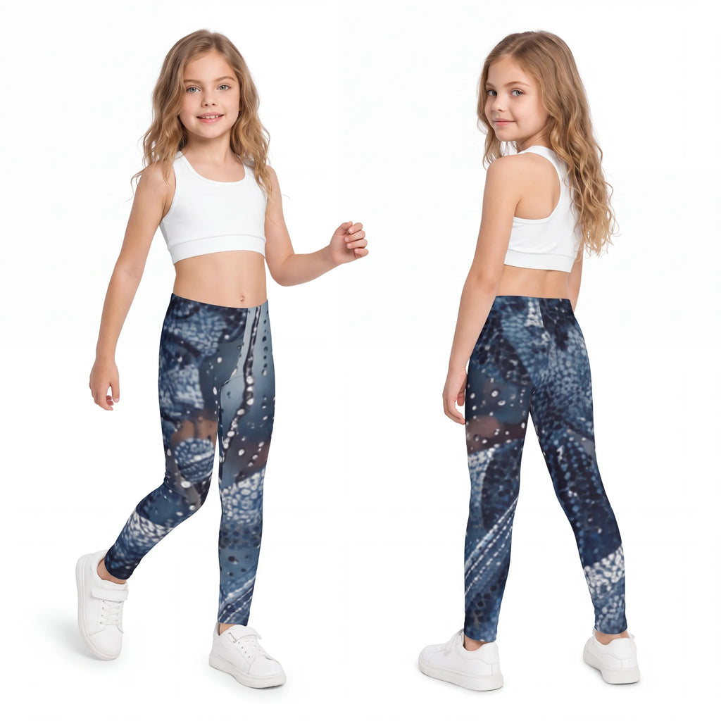 Kids Leggings with Rainy Street Musicians