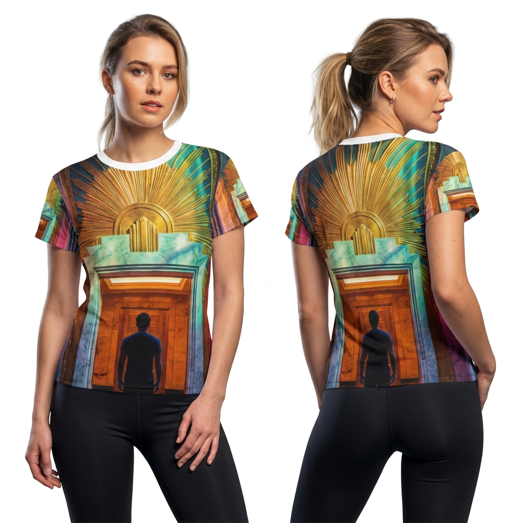 विमेन्स T-shirt - आर्ट डेको पोर्टल आर्ट