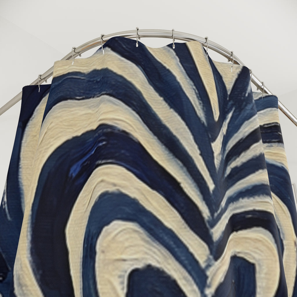 Shower Curtain - Hypnotic Heart Waves | Echovira Gallery