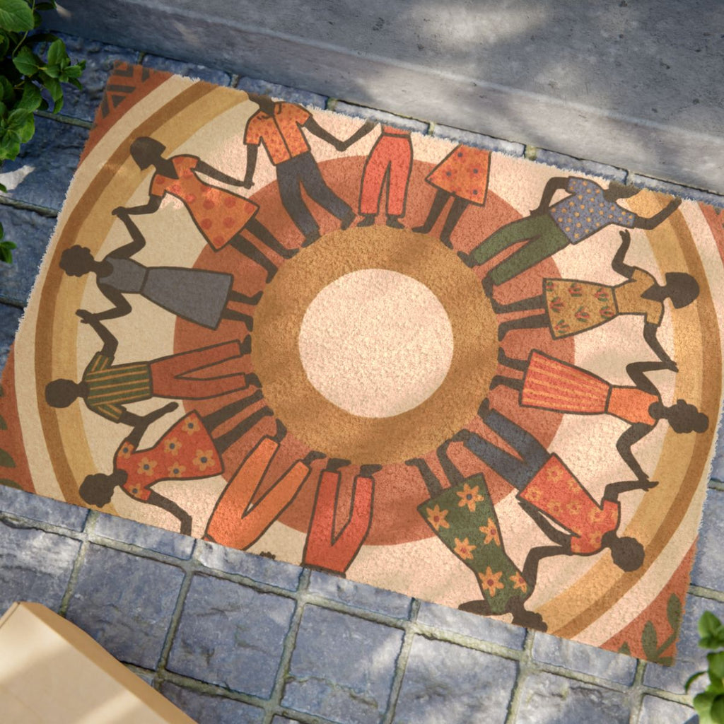 Doormat - Unity Mandala Folk Art | Echovira Gallery