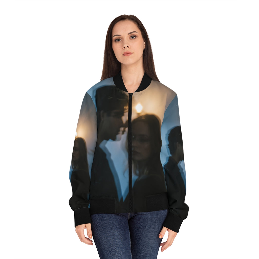 Midnight Shadow Women's Bomber - Cinematic Outerwear |...