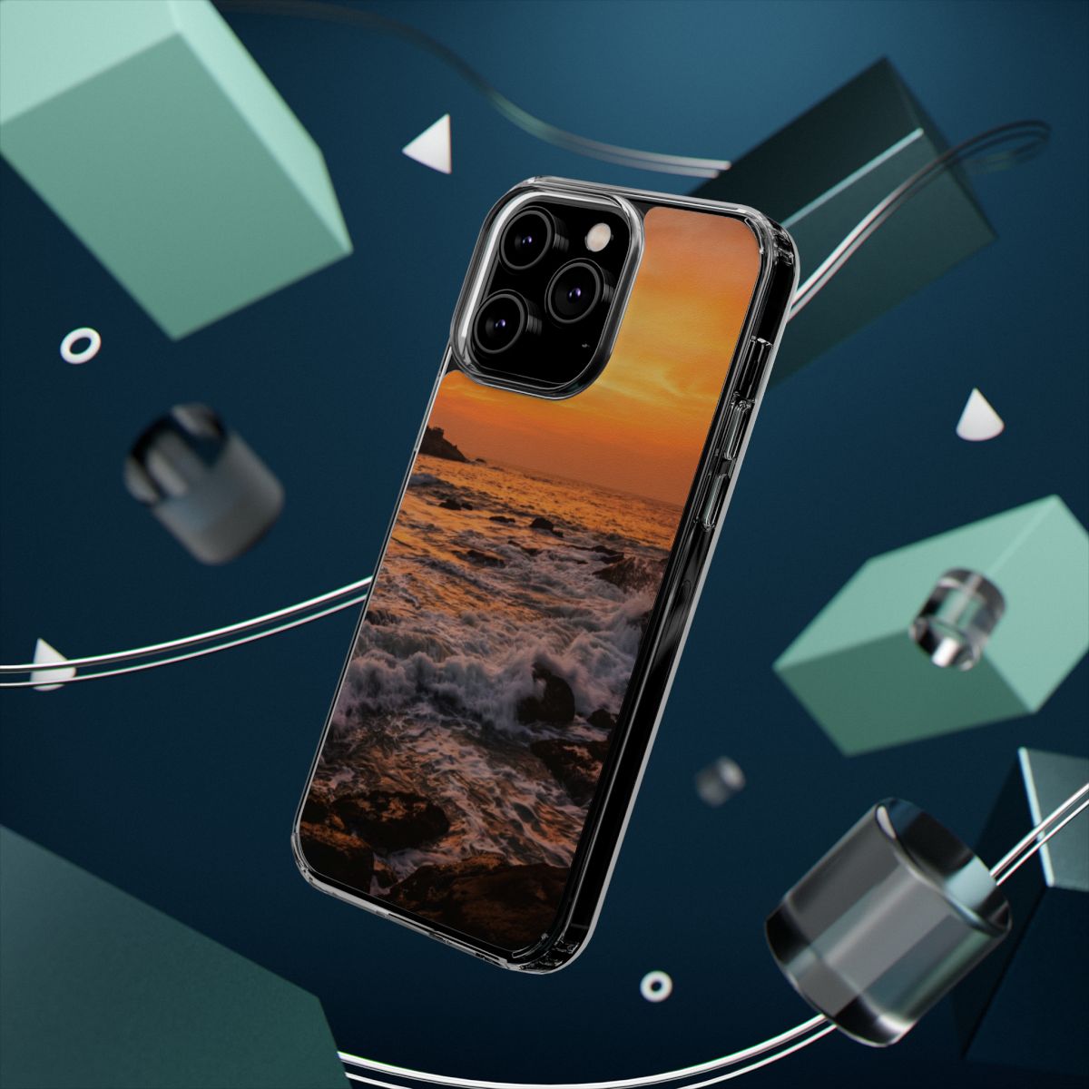 Clear Impact-Resistant Apple iPhone Cases - Kanyakumari Golden Hour | iPhone 17 Pro Max, 17 Pro, 17 Air & More