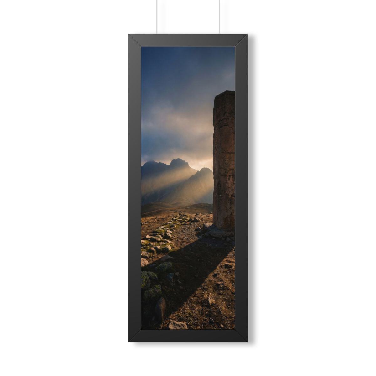 Framed Vertical Poster - Mystic Monolith Ancient Persian......
