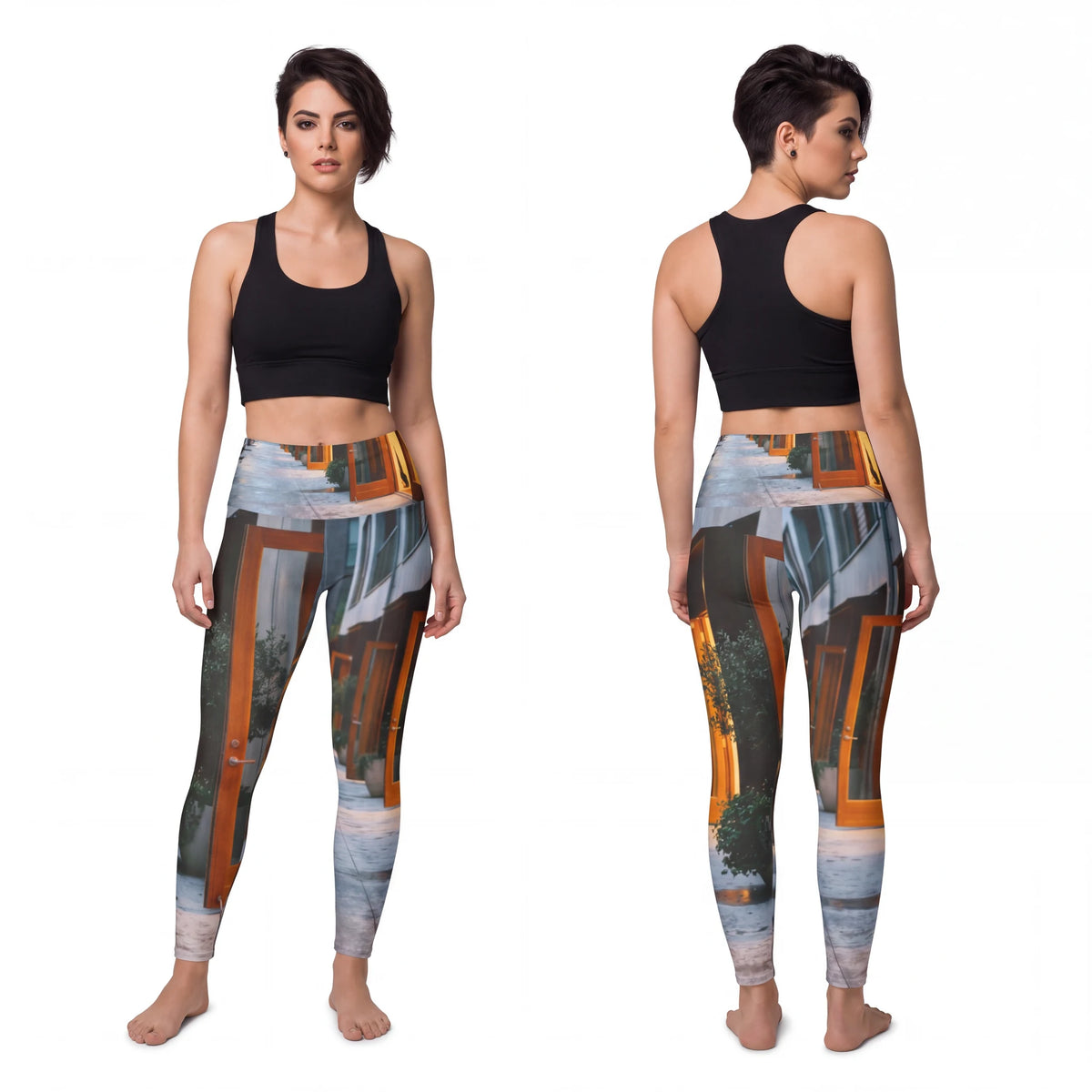 Women's Yoga Pants - Twilight Promenade Calm | Echovira...