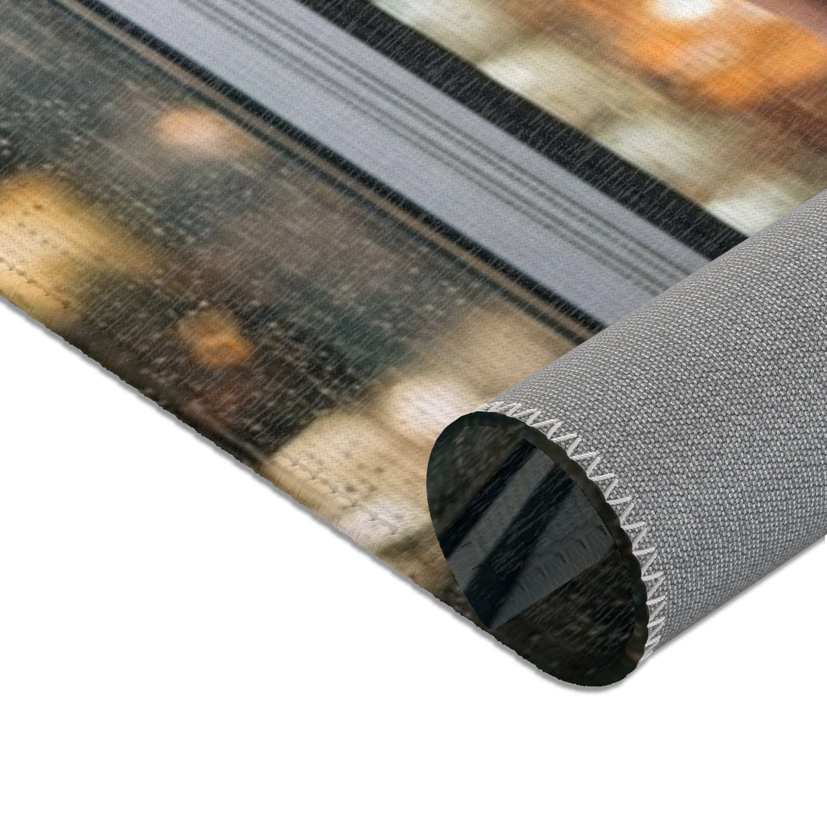 Area Rug - Shimmering City Midnight | Echovira Gallery