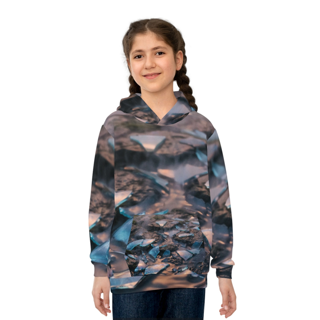 Children's Hoodie with Cobblestone Art