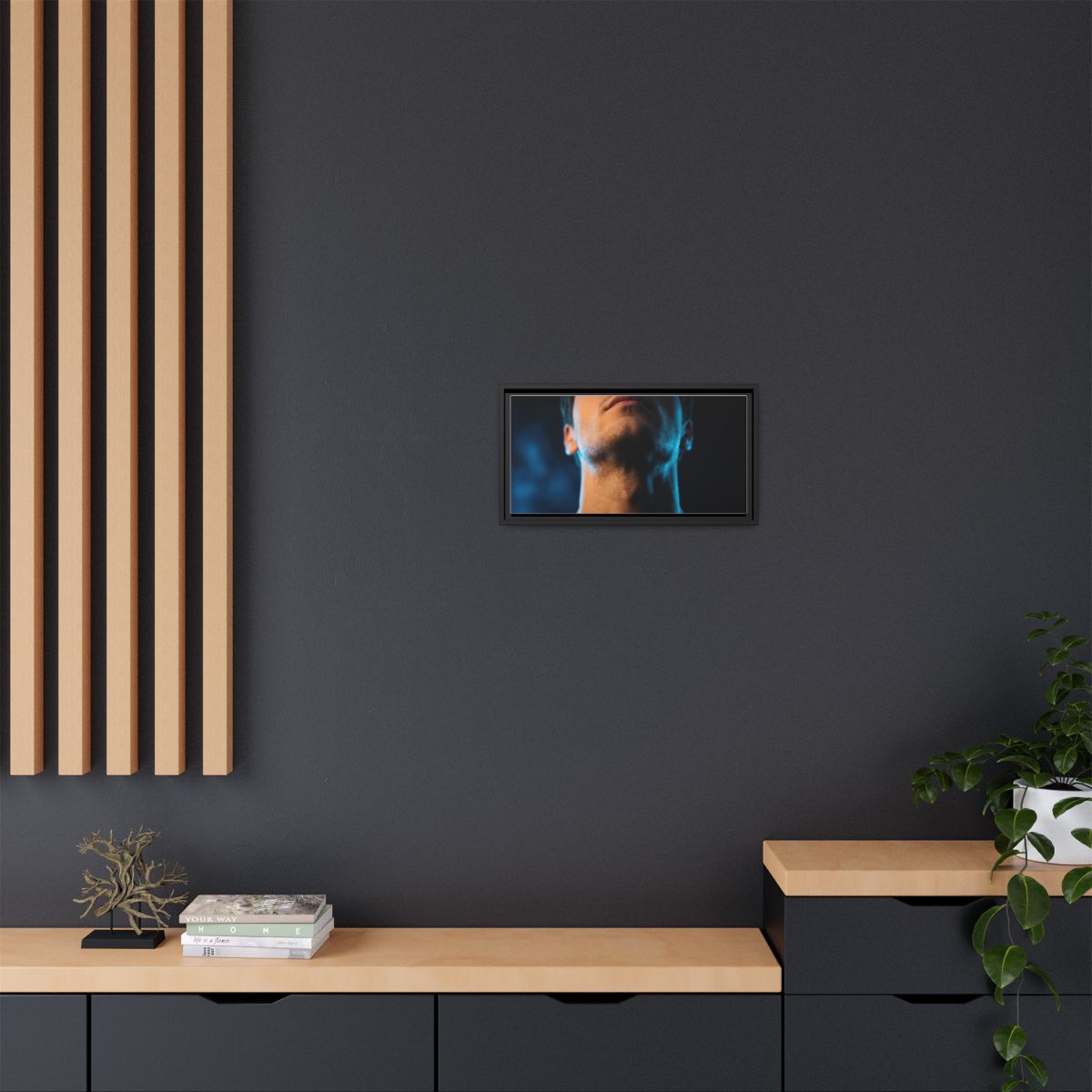 Framed Matte Canvas - Neon Pulse Core — Black / 1.25"