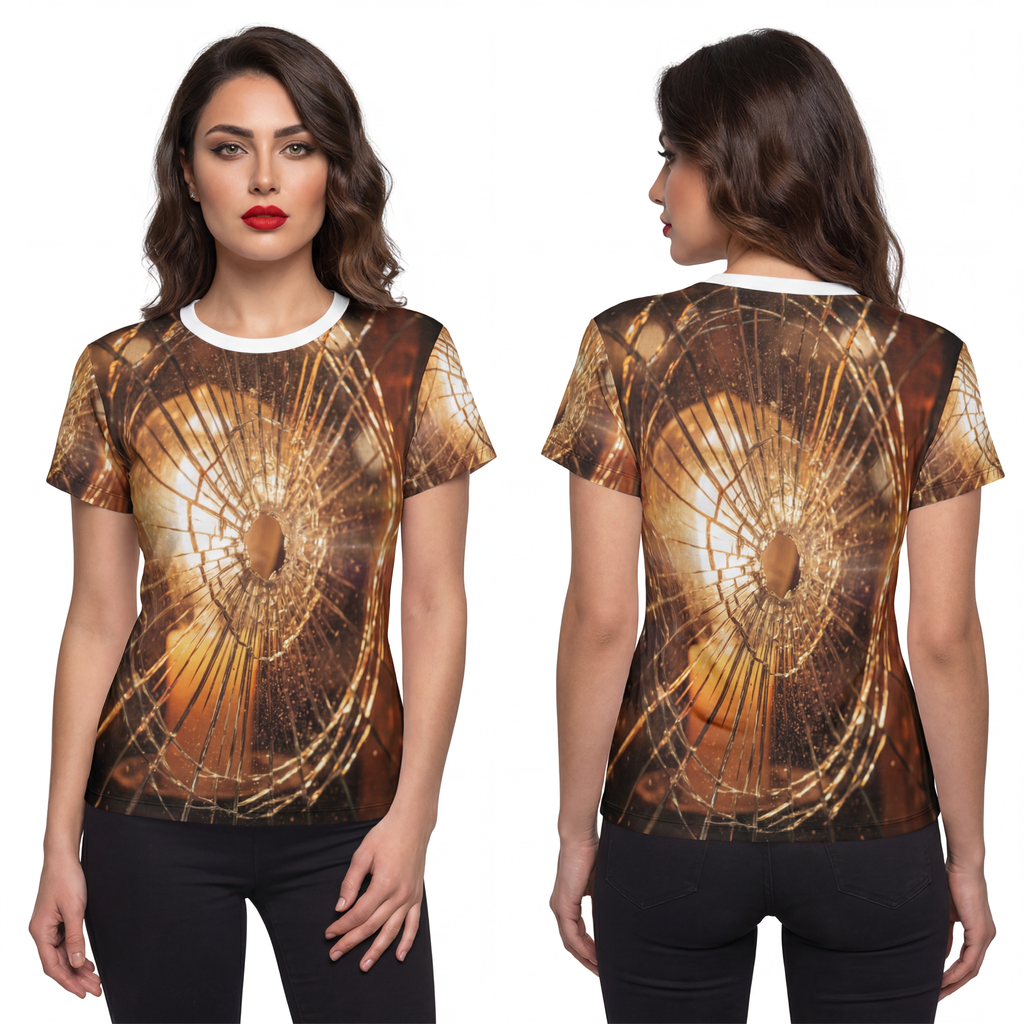 Women's Cut & Sew Tee - Moody Glass Art