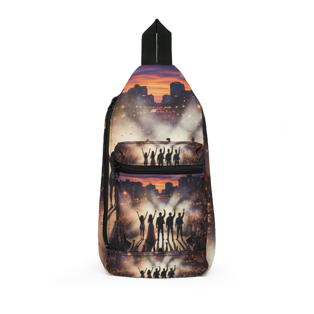 Sling Bag - Golden Hour Concert Stage Poster Art | Echovira...