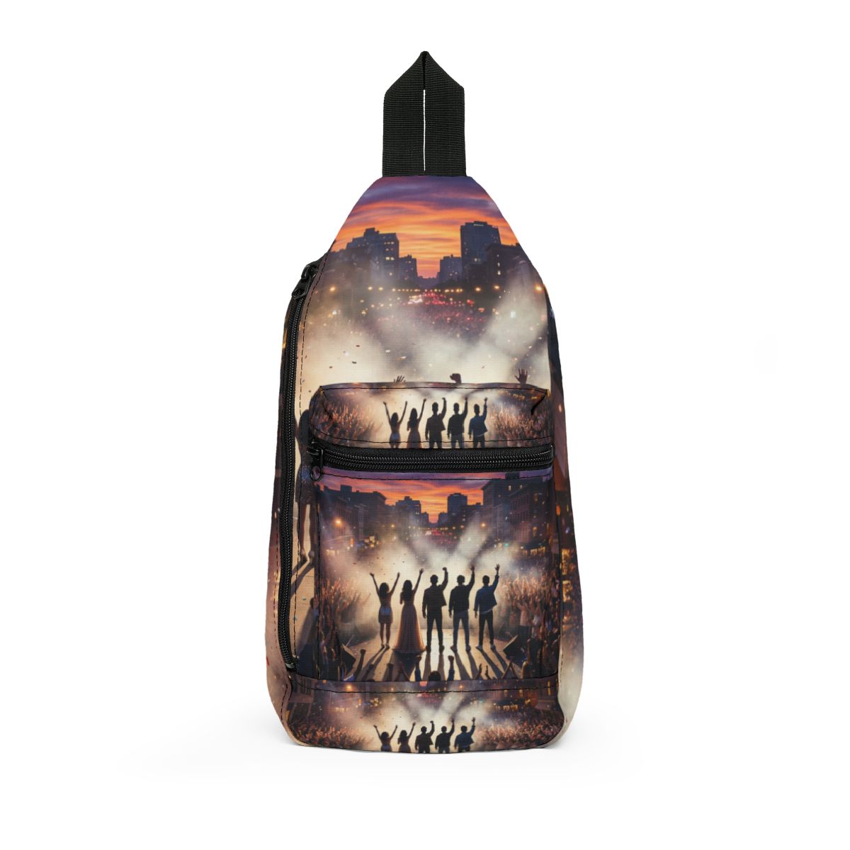 Sling Bag - Golden Hour Concert Stage Poster Art | Echovira...