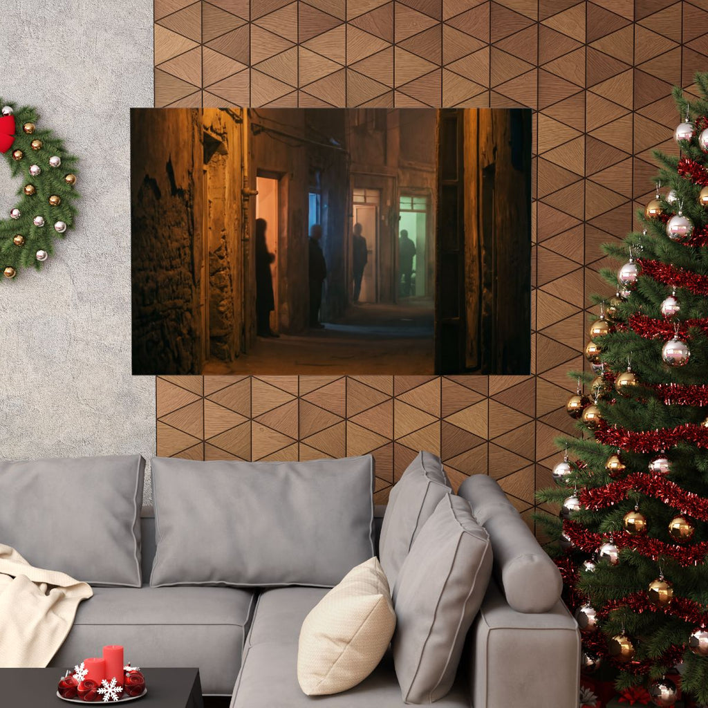 Matte Horizontal Posters - Shadowed Alleyway Mystery Art......