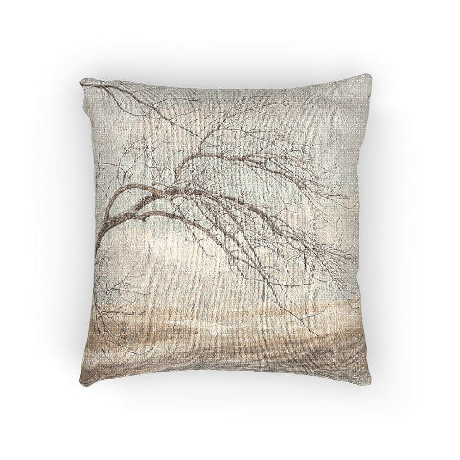 Woven Pillow - Silent Winter Branch Accent Cushion