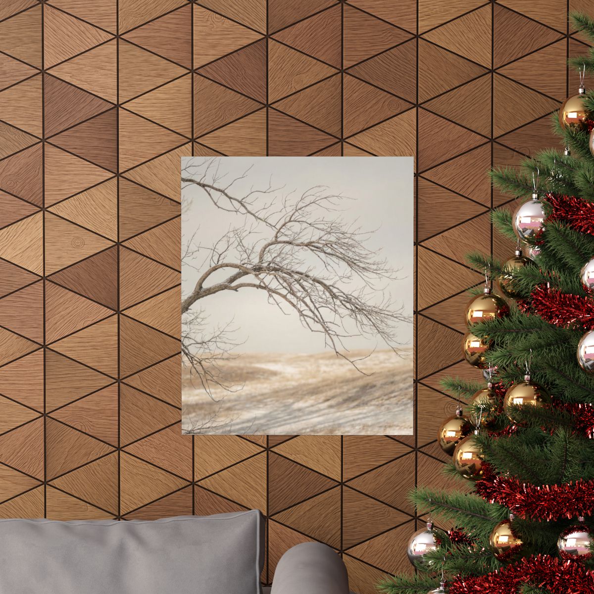 Matte Vertical Posters - Winter Branch Solitude Landscape......