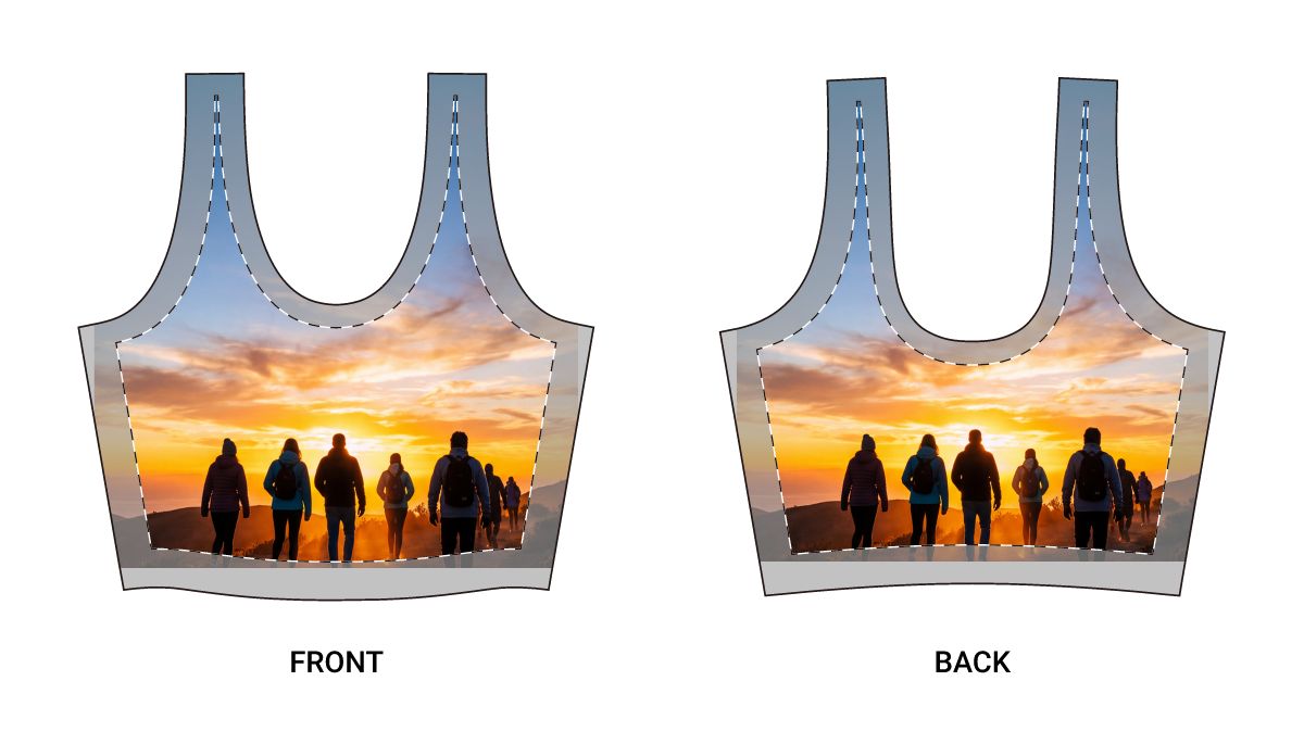 Sports Bra - Sunset Silhouette
