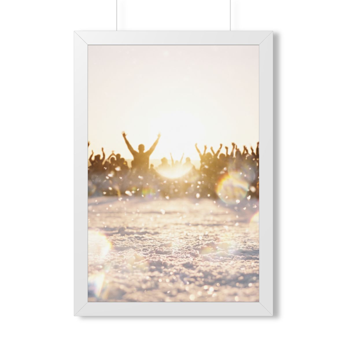 Framed Vertical Poster Golden Hour Crowd