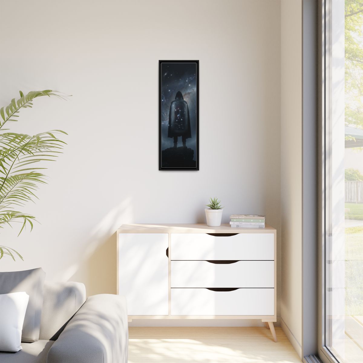 Matte Canvas, Framed - Cosmic Sentinel Orion Constellation...
