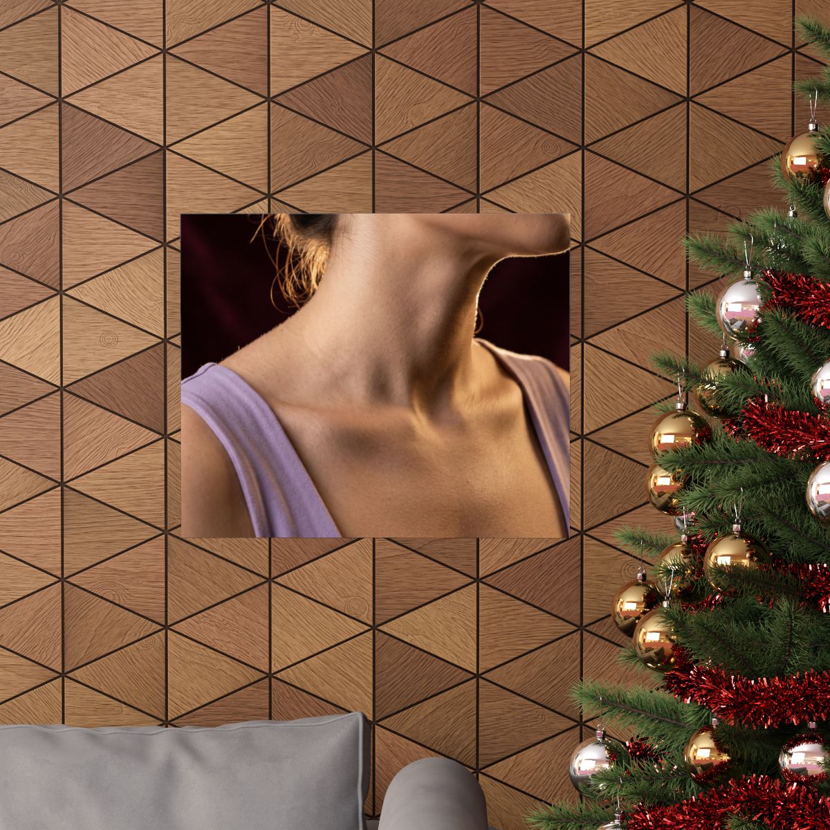 Matte Horizontal Posters - Golden Contour Minimalist... |...