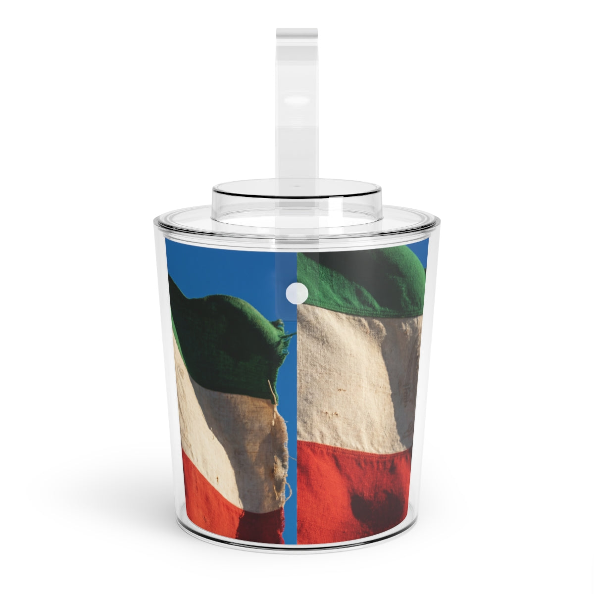 Ice Bucket with Tongs - Vintage Persian Flag | Echovira...