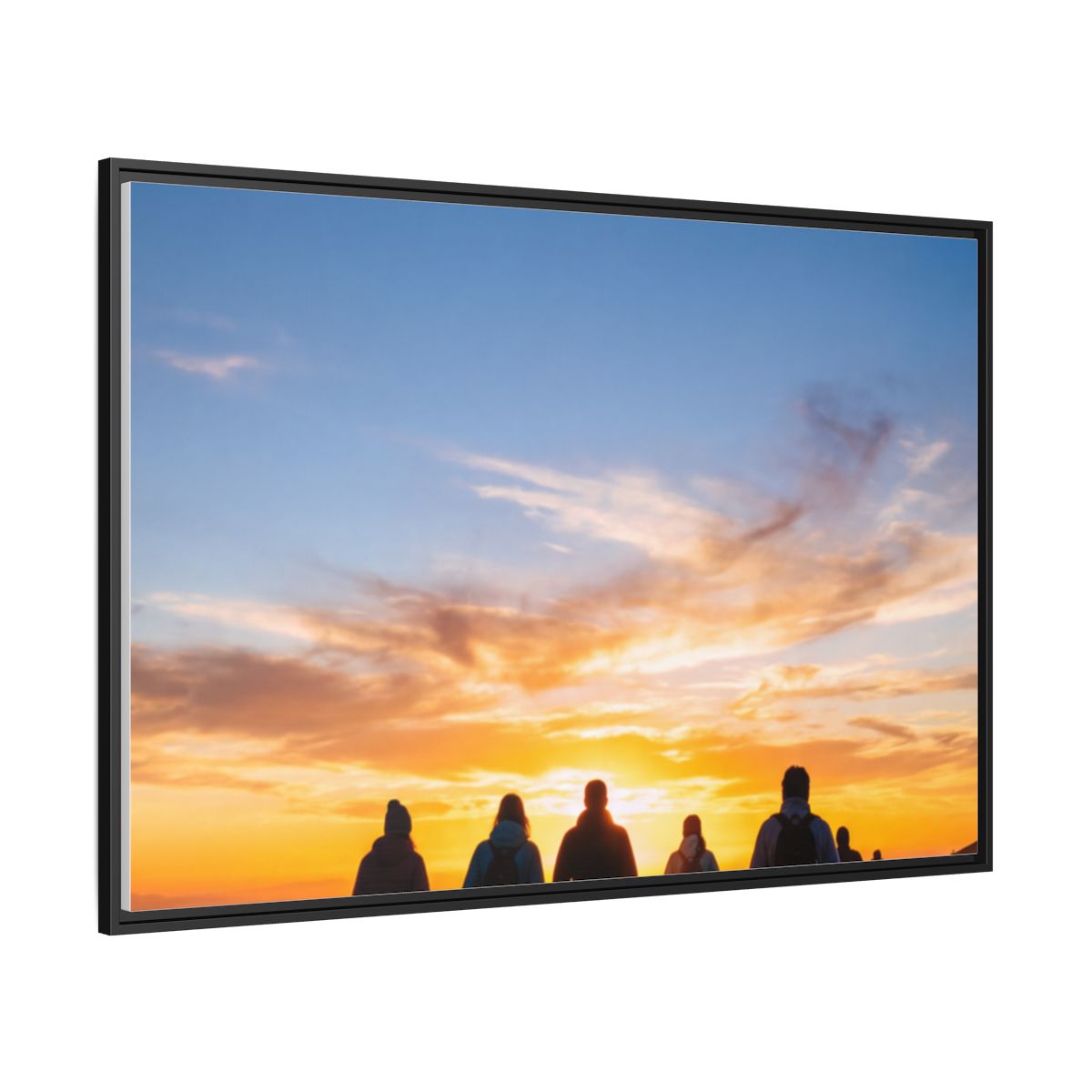 Framed Matte Canvas - Radiant Sunset Art — Black / 1.25"