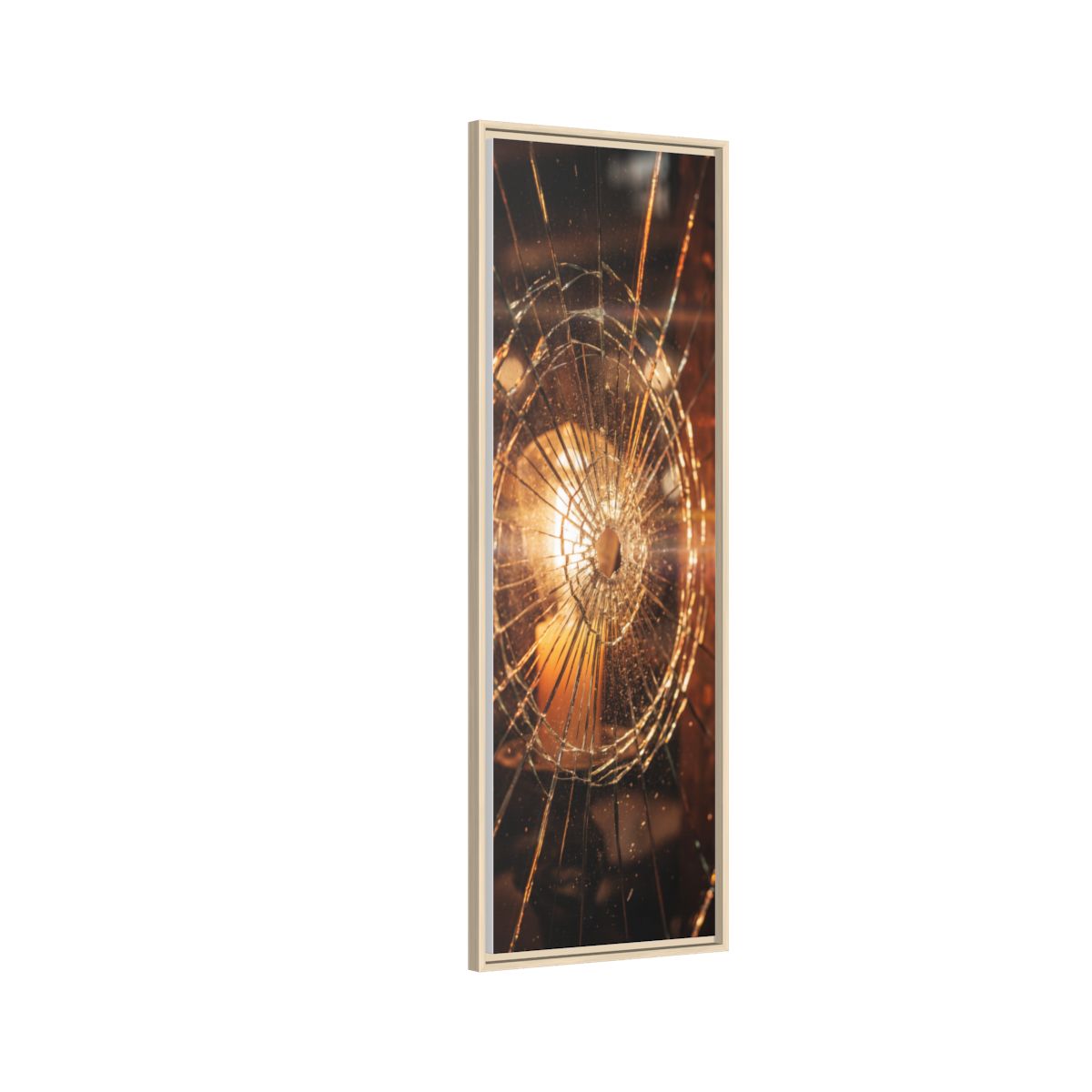 Framed Matte Canvas - Shattered Glass