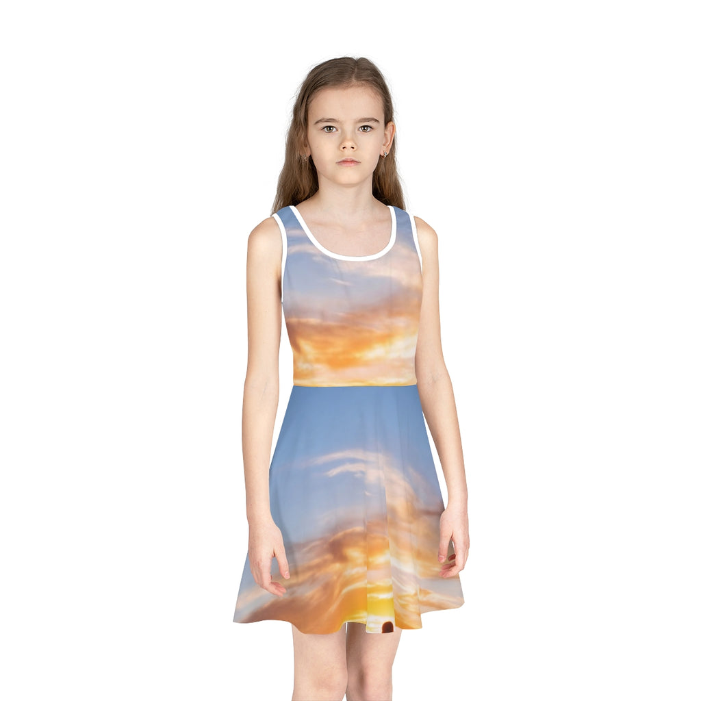 Girls' Sleeveless Sundress - Sunset Ridge | Echovira Gallery