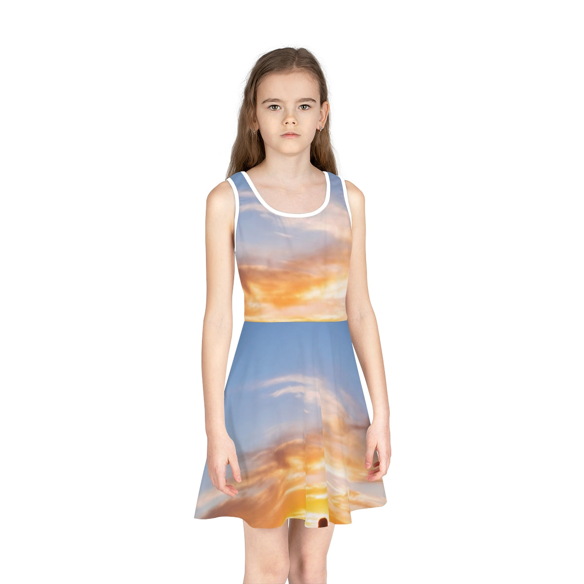 Girls' Sleeveless Sundress - Sunset Ridge | Echovira Gallery