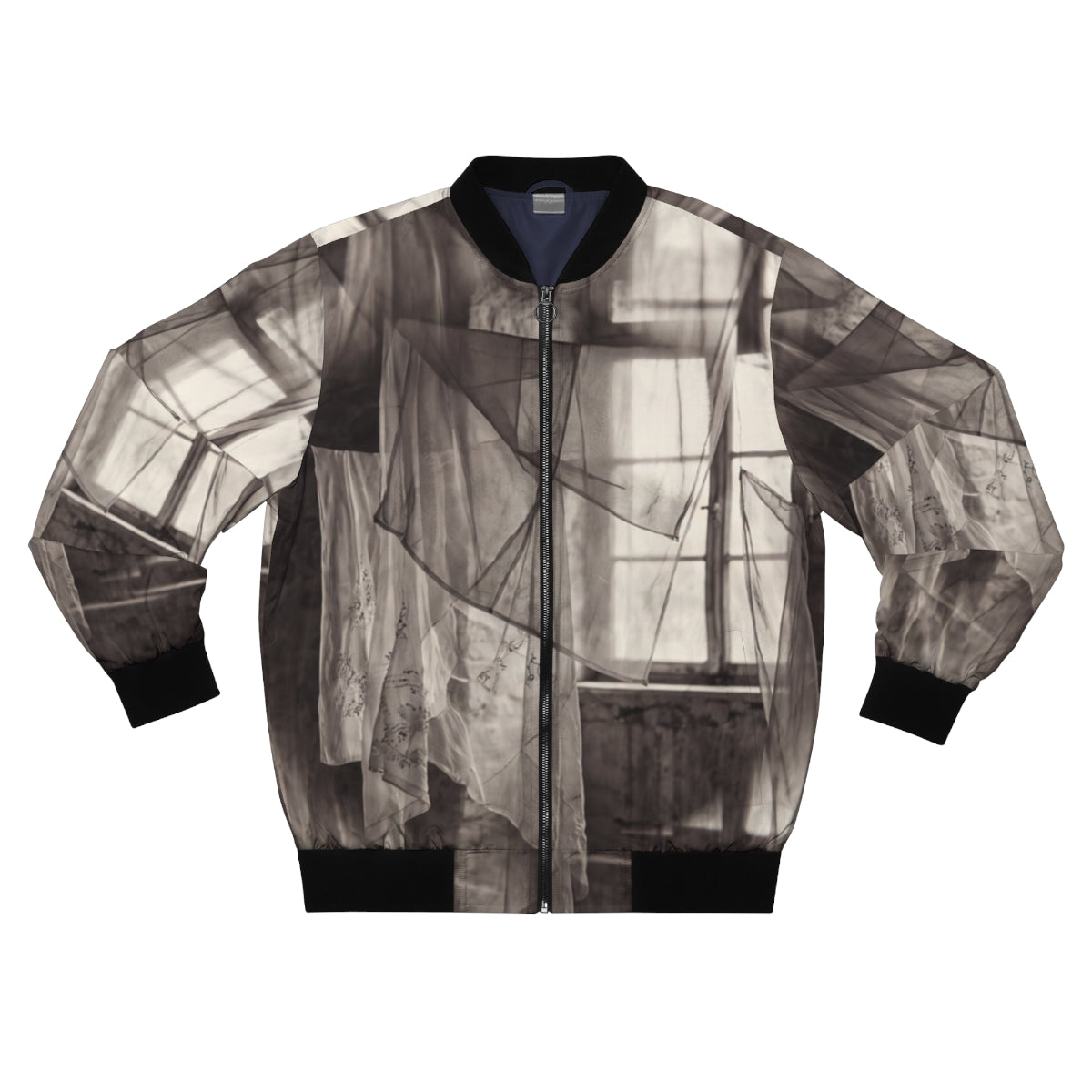 Men's Bomber Jacket - Spectral Veils | Echovira Gallery