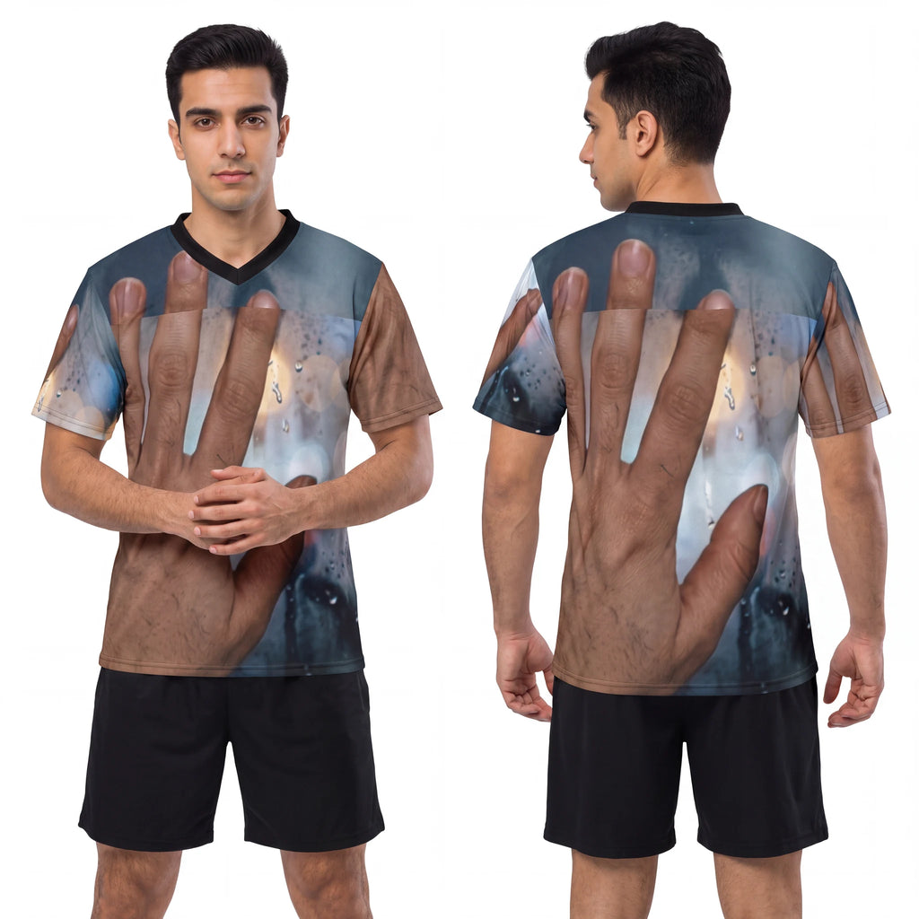 Men's Football Jersey Rainy City Window Art