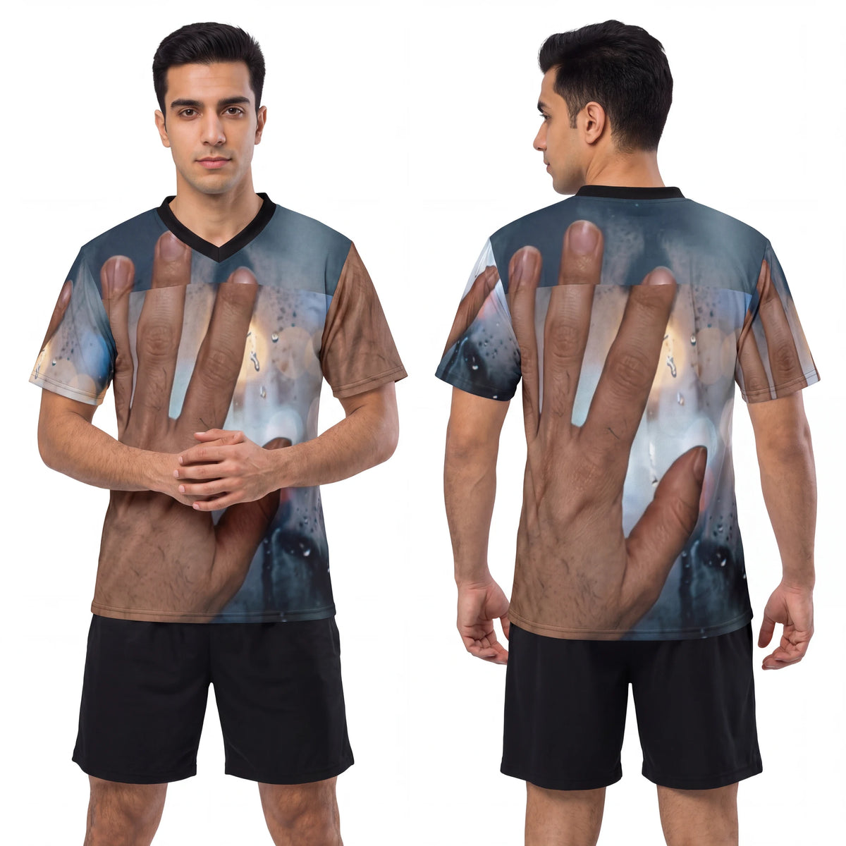 Men's Football Jersey Rainy City Window Art