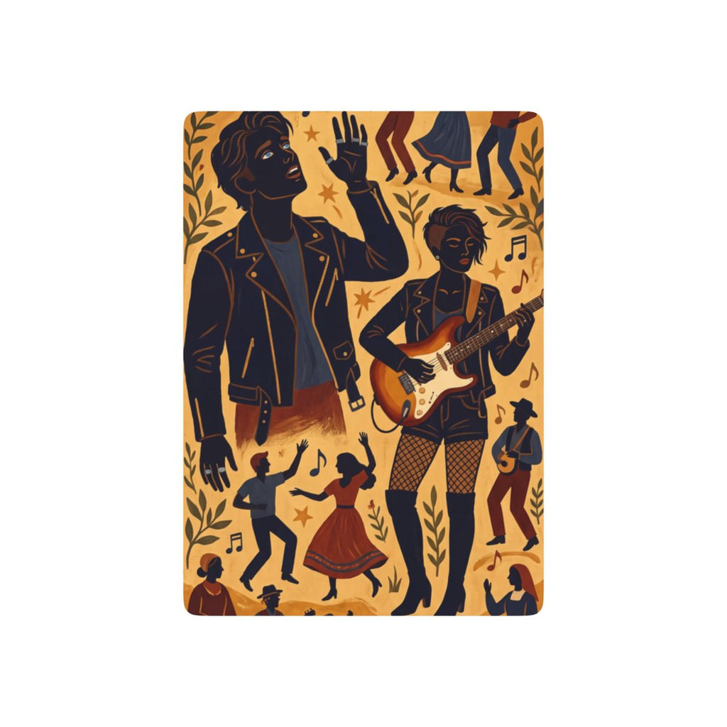 Poker Playing Cards - Midnight Harmonies Retro Folk Art... |...