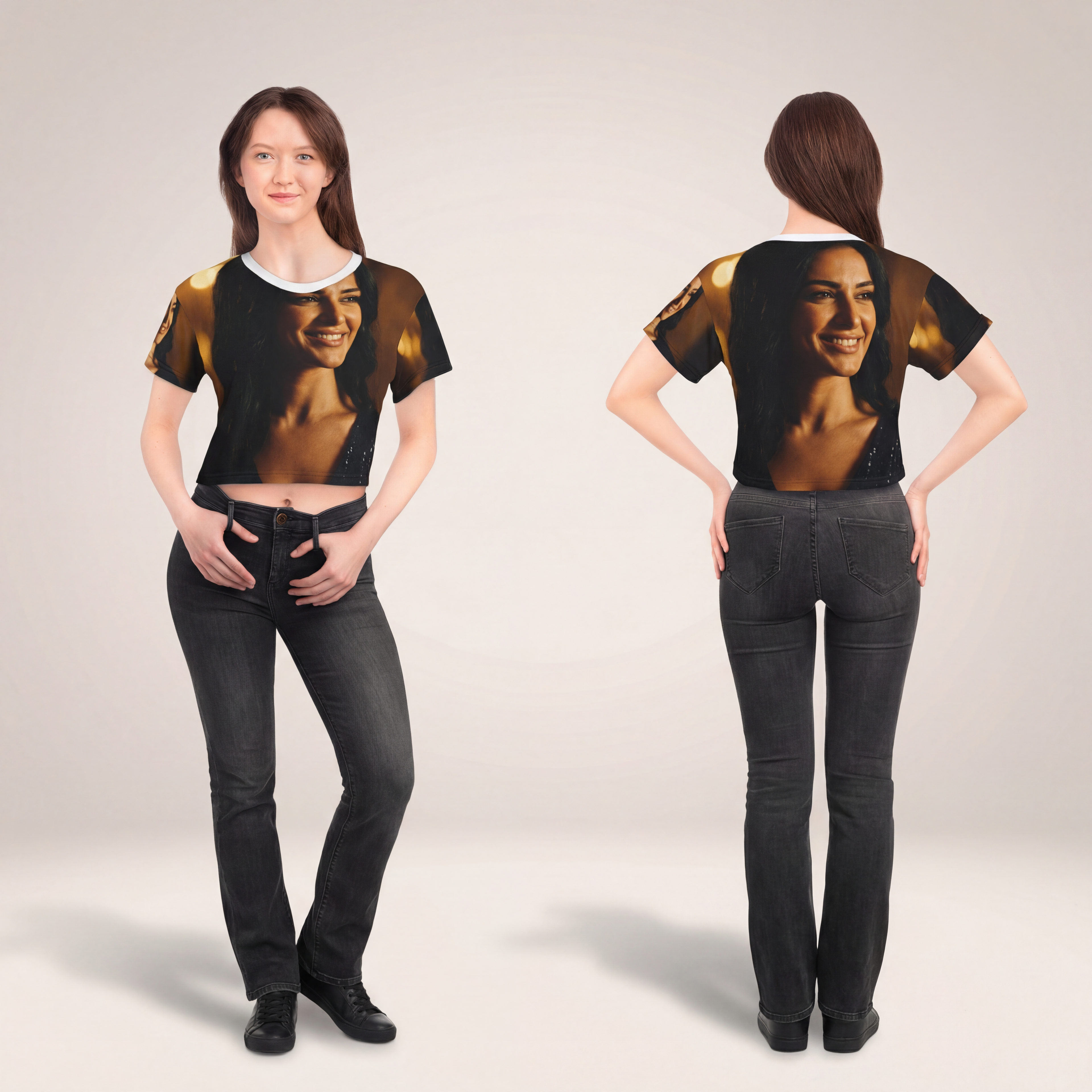 Crop Tee - Night Luxe Aesthetic