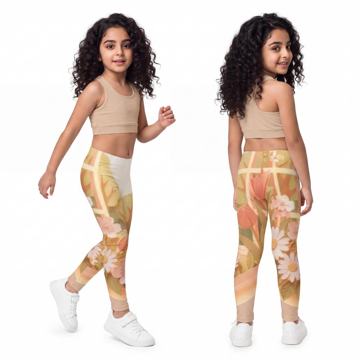Kids Leggings - Springtime Floral | Echovira Gallery