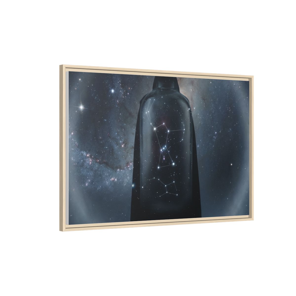 Framed Matte Canvas - Cosmic Sentinel — Natural / 1.25" (10×8, 12×9, 14×11, 16×12, 20×10, 18×12, 20×16, 24×16, 24×18, 36×12, 24×20, 32×16, 30×20, 30×24, 32×24, 48×16, 36×24, 48×24, 40×30, 60×20, 48×32, 60×30 & 60×40)