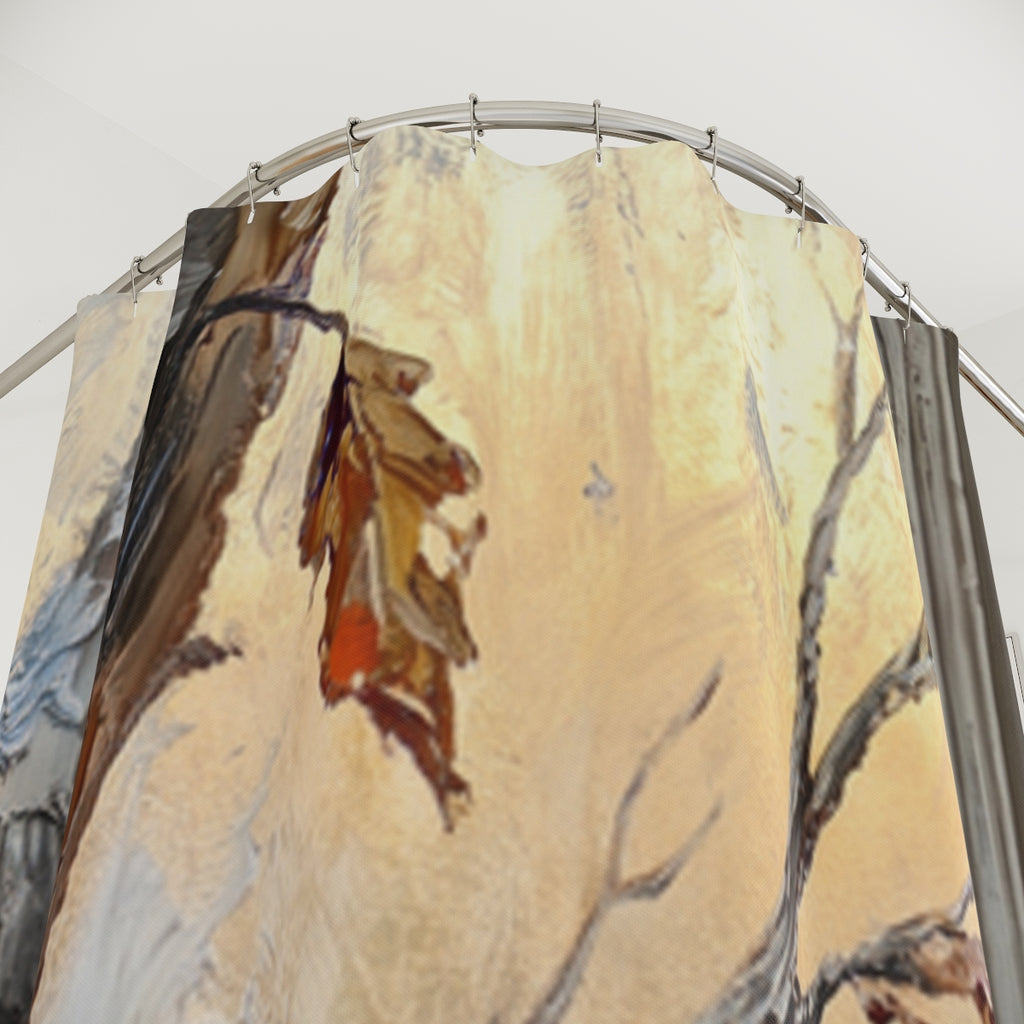 Shower Curtain - Frosted Cabin Window | Echovira Gallery