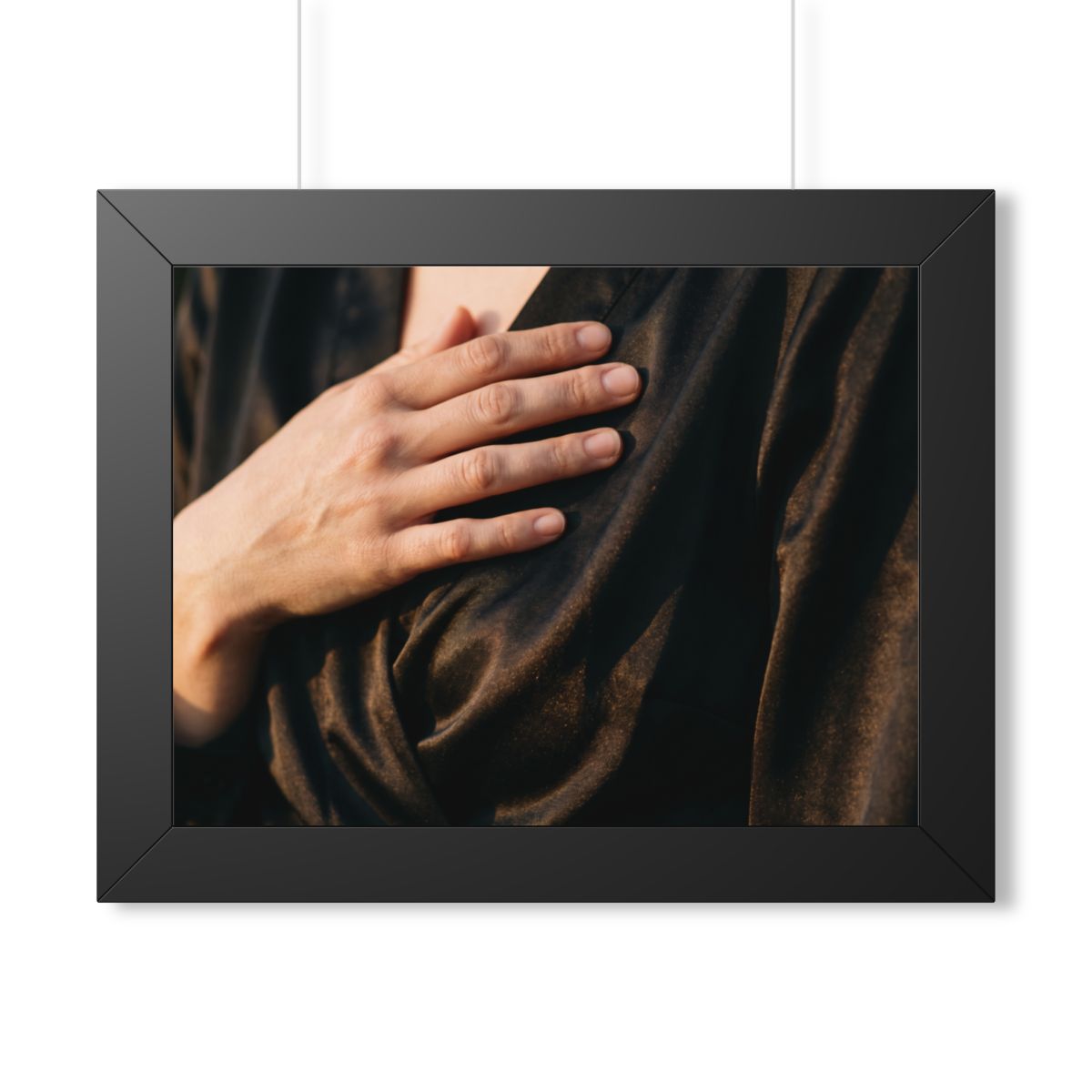 Framed Horizontal Poster - Sunset Satin — Black (14×11... |...
