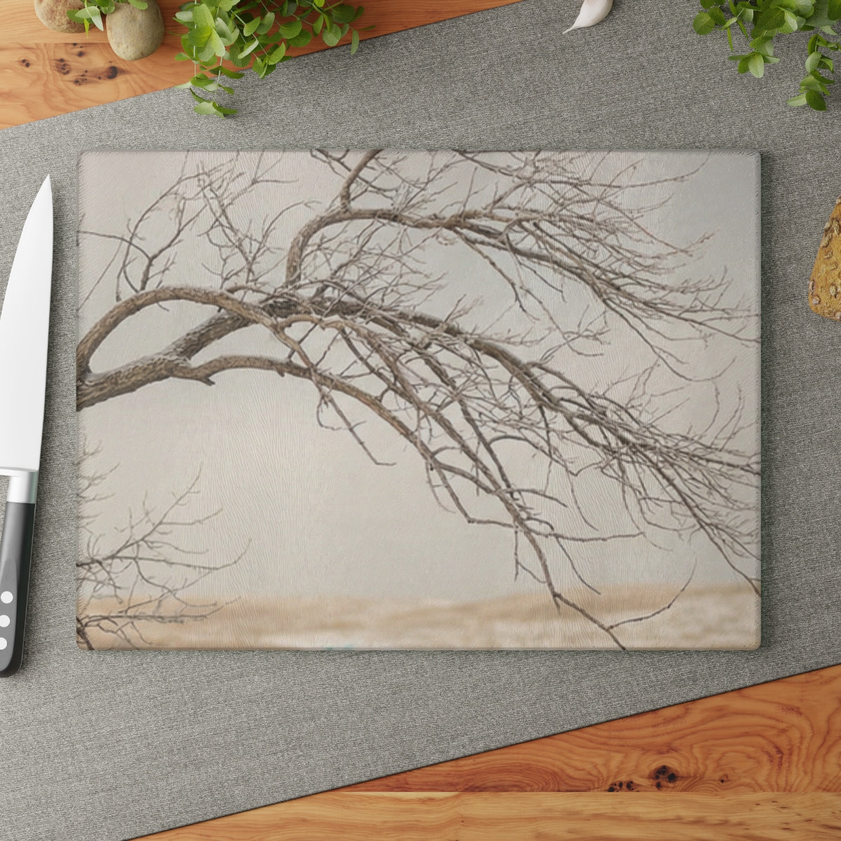 Glass Cutting Board - Hushed Landscape