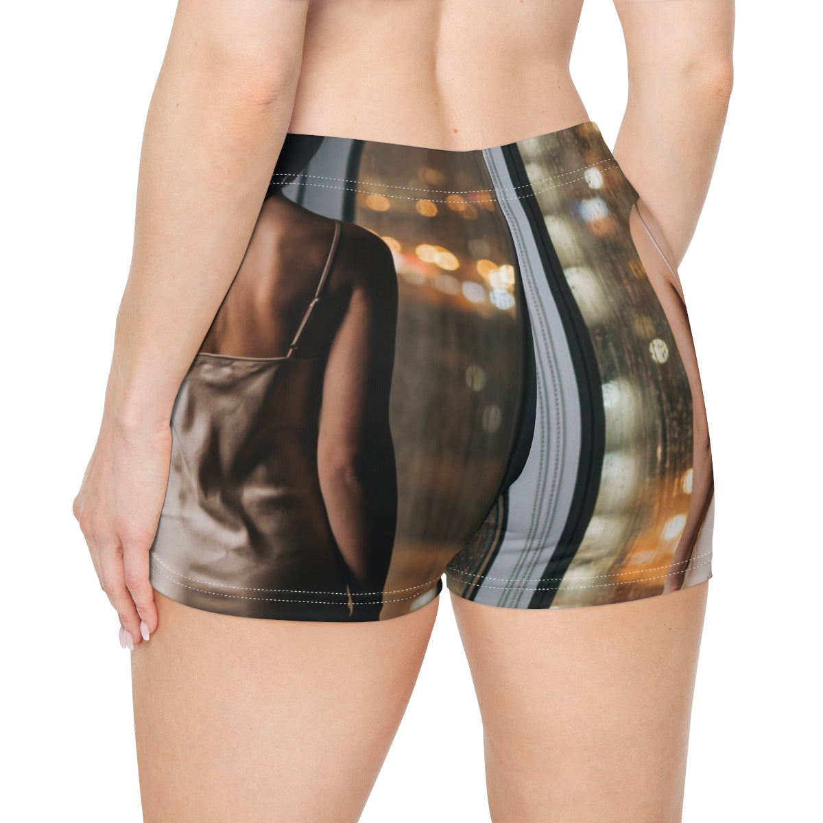 Women's Shorts - Shimmering Rainscape | Echovira Gallery