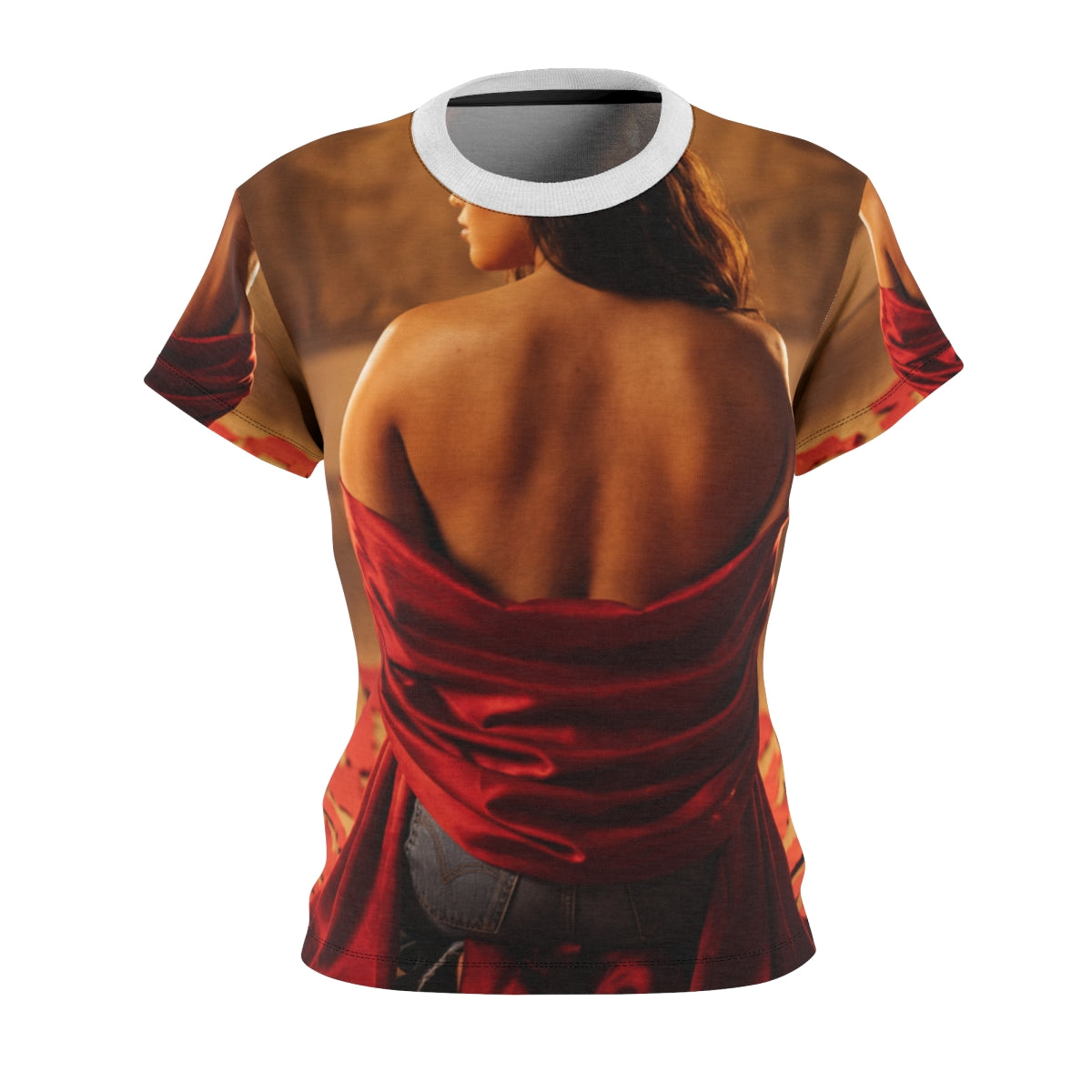 Women's Cut & Sew Tee - Crimson Reverie Top | Echovira...